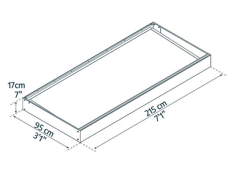 Zadaszenie drzwiowe Sophia 2150, Palram/Canopia, 0,95x2,15x0,17m, Ciemnoszary/Przezroczysty