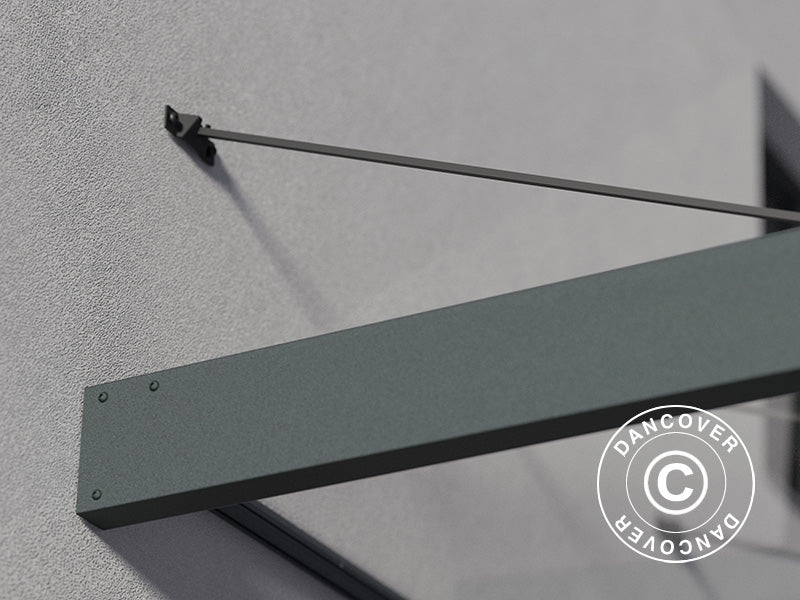 Zadaszenie drzwiowe Sophia XL 2000, Palram/Canopia, 1,40x1,92x0,17m, Ciemnoszary/Przezroczysty