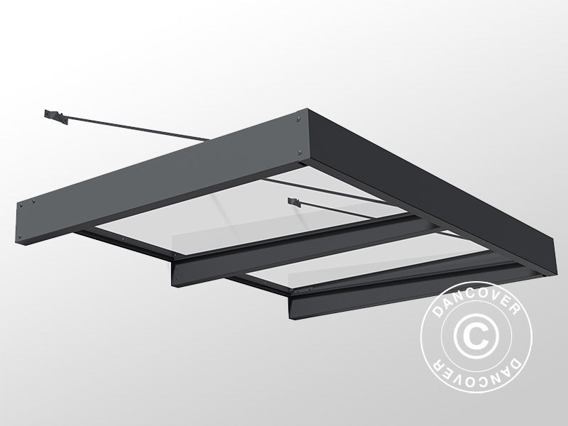 Zadaszenie drzwiowe Sophia XL 2000, Palram/Canopia, 1,40x1,92x0,17m, Ciemnoszary/Przezroczysty