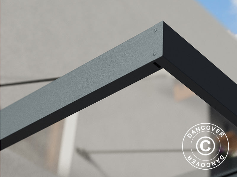 Zadaszenie drzwiowe Sophia XL 3000, Palram/Canopia, 1,40x2,86x0,17m, Ciemnoszary/Przezroczysty