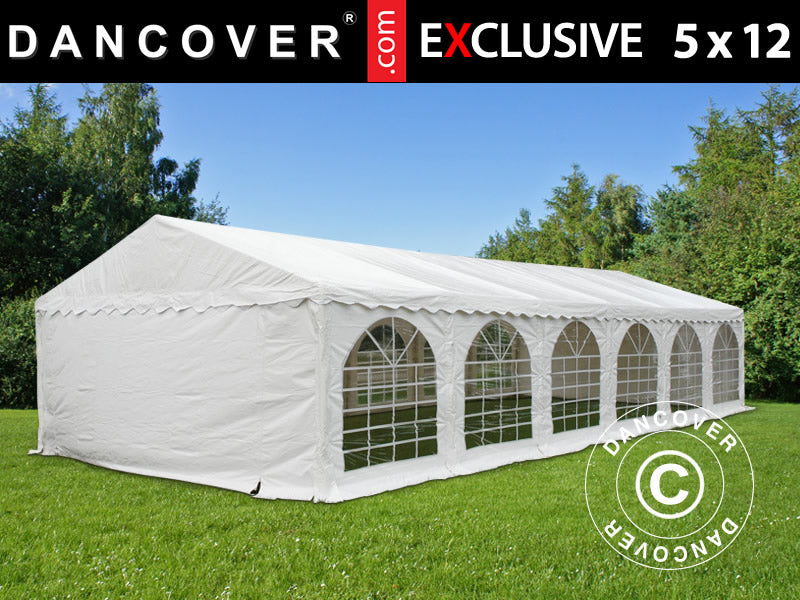 Namiot imprezowy Exclusive 5x12m PVC 900, Biały