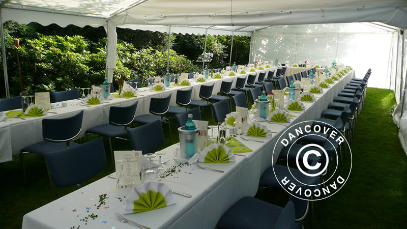 Namiot imprezowy PLUS 5x10m PE 700, Szary/Biały