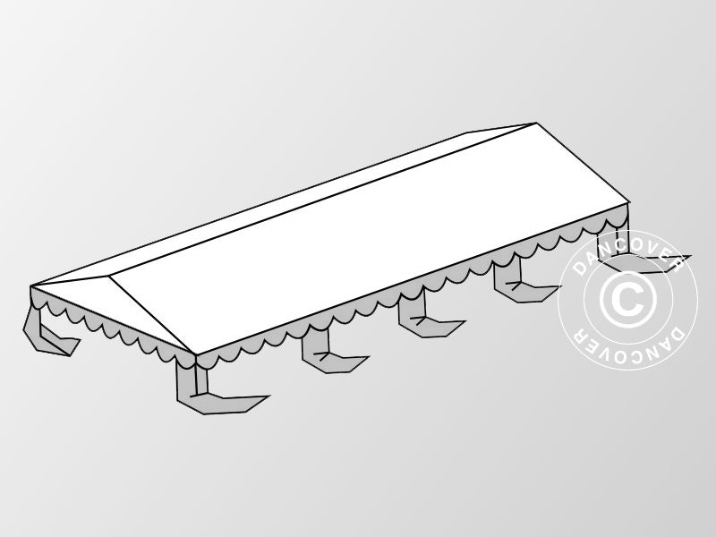 Poszycie dachowe dla namiot imprezowy Original 5x8m PCV, Biały/Szary