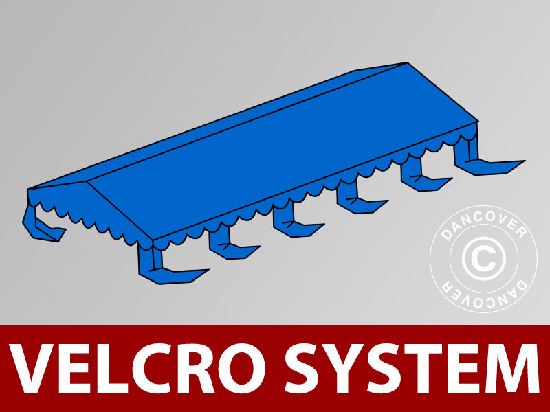 Poszycie dachowe do namiotu imprezowego UNICO, PVC/Poliester, 5x10m, Niebieski