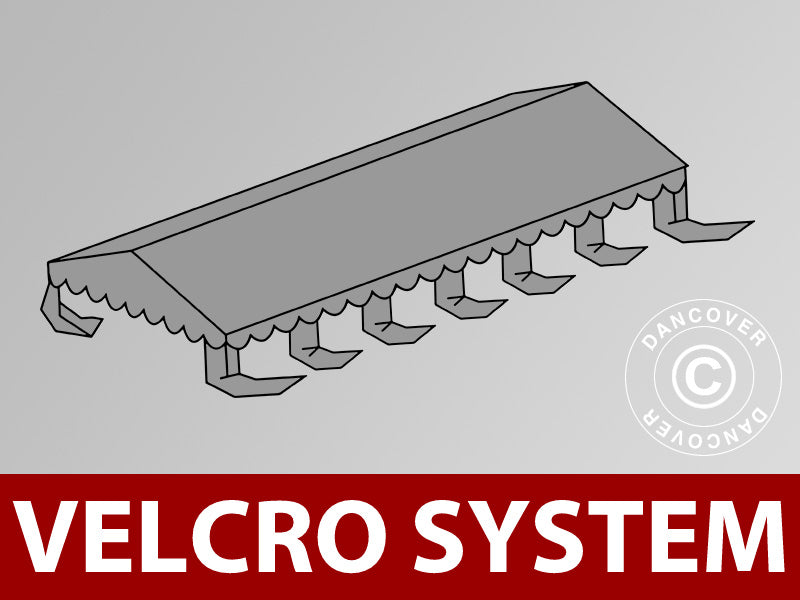 Poszycie dachowe do namiotu imprezowego UNICO, PCV/Poliester, 6x12m, Ciemny szary