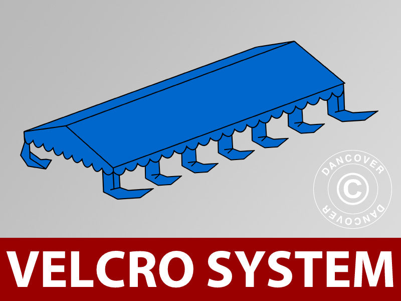 Poszycie dachowe do namiotu imprezowego UNICO, PCV/Poliester, 6x12m, Niebieski