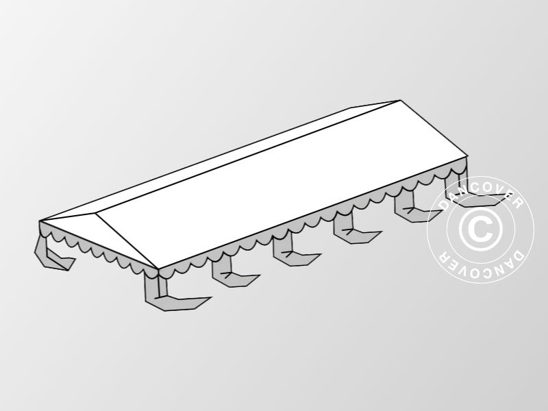 Poszycie dachowe dla namiot imprezowy Original 4x10m PCV, Biały/Szary
