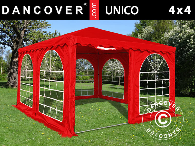 Namiot imprezowy Pagoda UNICO 4x4m, Czerwony
