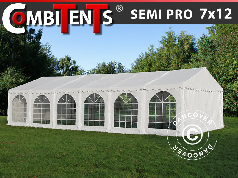 Namiot imprezowy SEMI PRO Plus CombiTents® 900 7x12m, 4 w 1, Biały