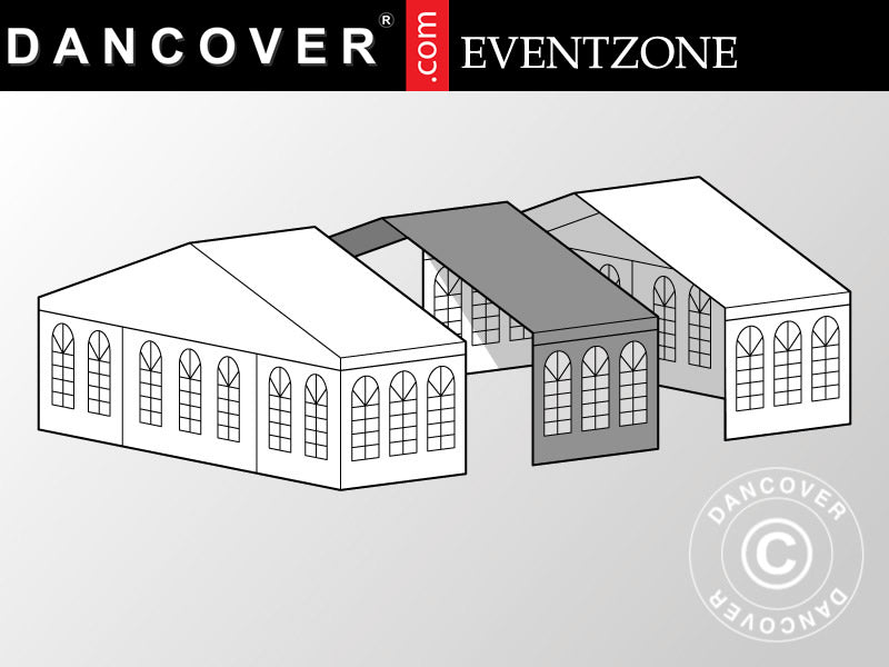 3m rozszerzenie do profesjonalnego namiotu imprezowego EventZone 9x9m PCV, Białe