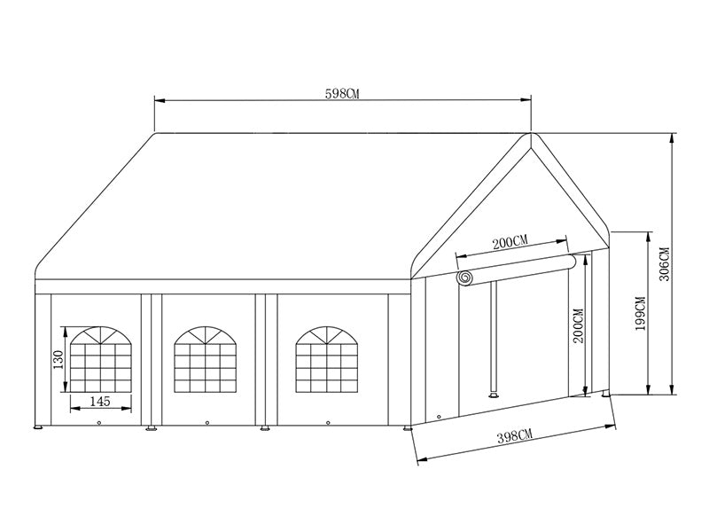 Namiot imprezowy Basic 4x6m PE 500, Biały