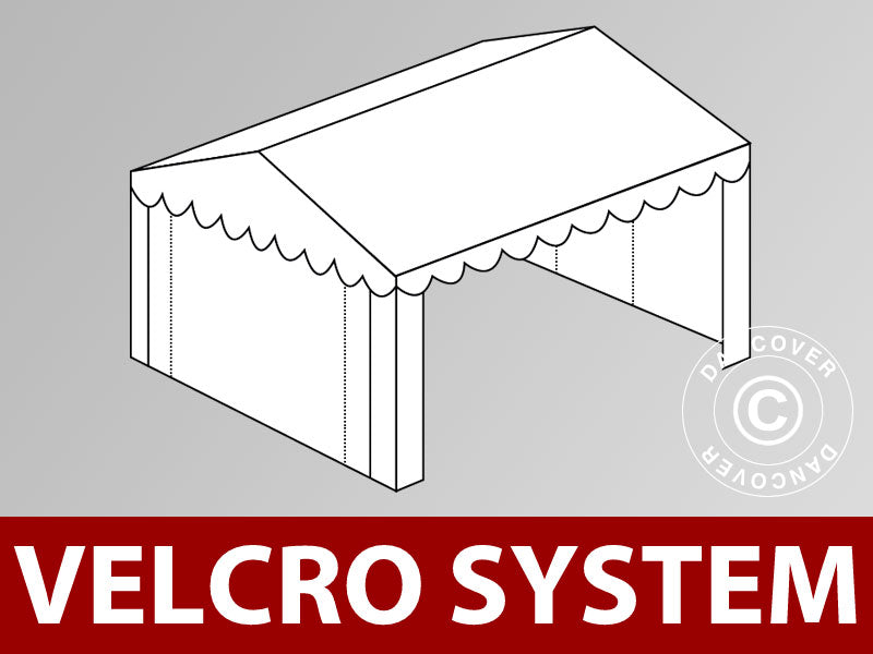 Poszycie dachowe z rzepami Velcro do namiotu imprezowego Plus 3x6m, Biały