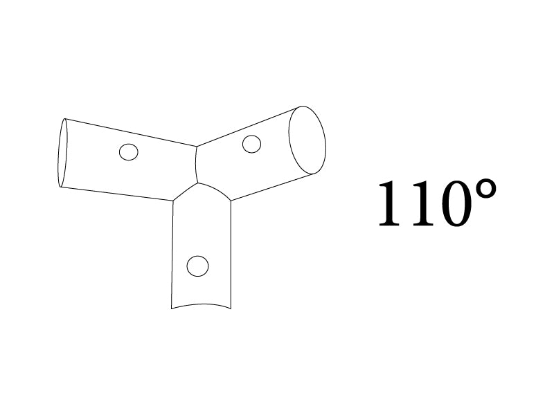 łącznik 3-stronny, Ø42mm, 110°
