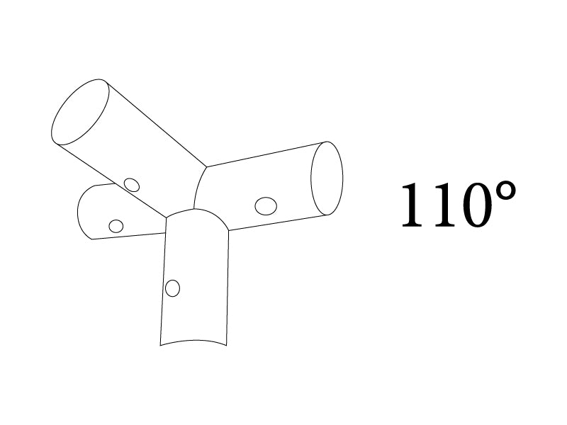 łącznik 4-stronny, Ø42mm, 110°