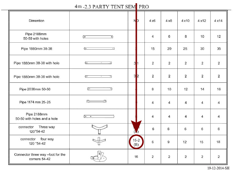 łącznik 4-stronny, Ø42+Ø54mm, 120°