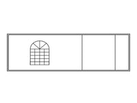 Ścianka boczna z drzwiami do PartyZone Pagoda, 5m, Biały