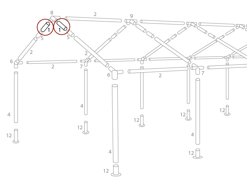 Rura dachowa, Ø38mm, 510mm