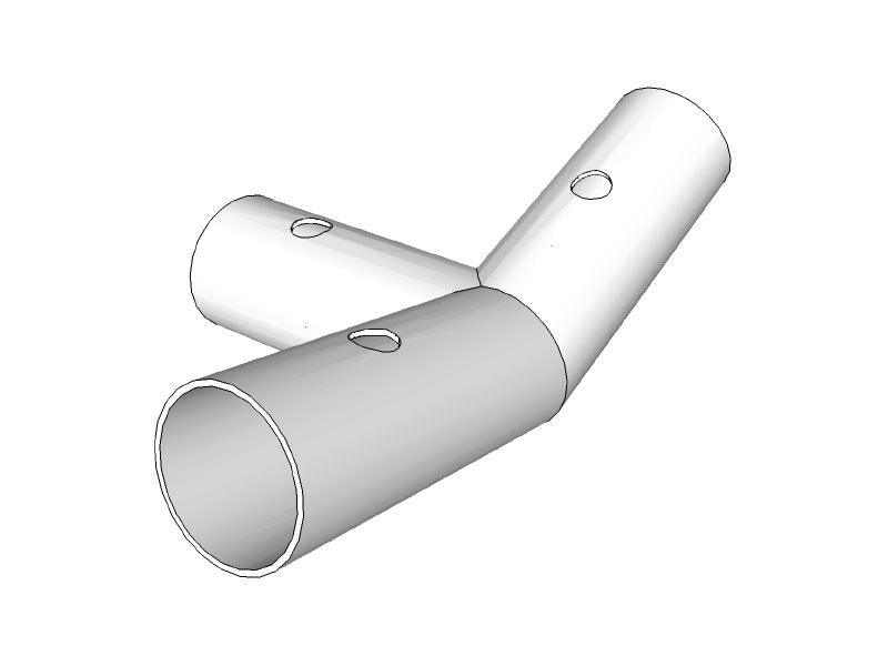 Część zamienna, łącznik 3-stronny, Ø42+Ø54mm, 140°