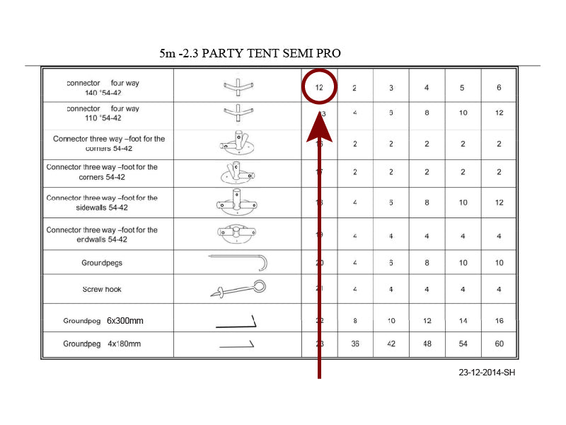 Część zamienna, łącznik 4-stronny, Ø42+Ø54mm, 140°