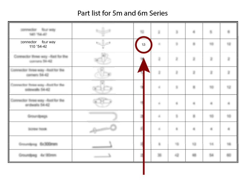 łącznik 4-stronny, Ø42+Ø54mm, 110°