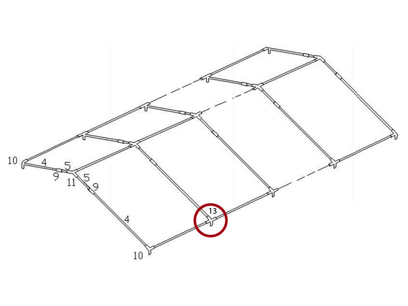 łącznik 4-stronny, Ø42+Ø54mm, 110°