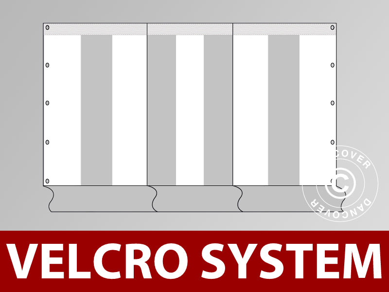 Ściana szczytowa Original 5m z wąskim wejściem, Biały/Szary