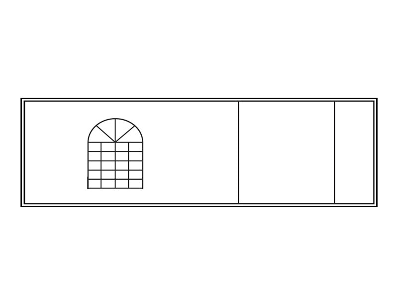 Ścianka boczna z drzwiami do PartyZone Pagoda, 6m, Biały