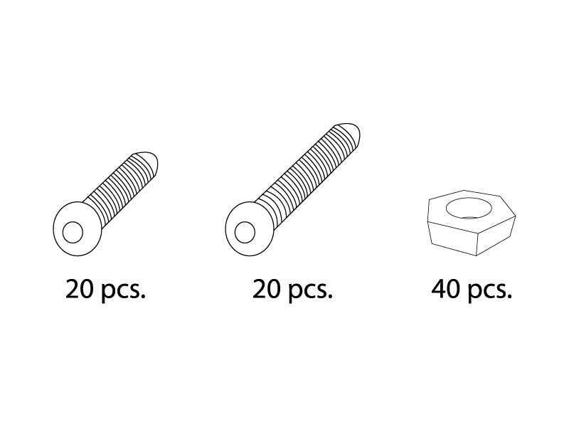 Opakowanie ze śrubami oraz nakrętkami samo-kontrującymi
