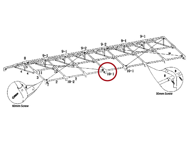 łącznik 4-stronny, Ø42+Ø54mm, 110°