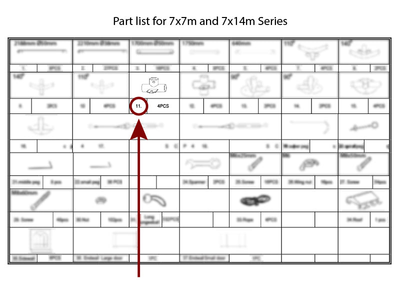 łącznik 3-stronny, Ø42+Ø54mm