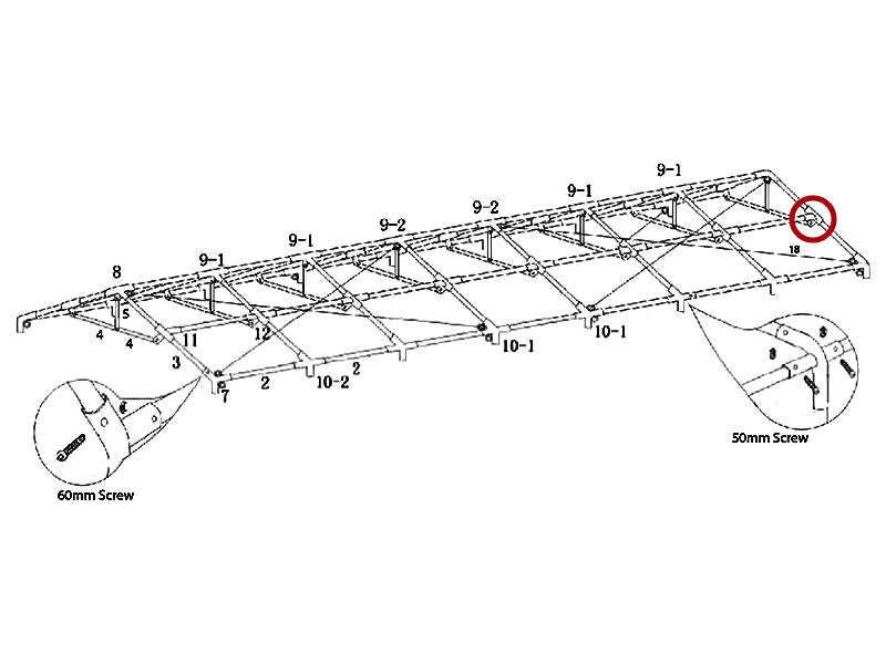 łącznik 3-stronny, Ø42+Ø54mm