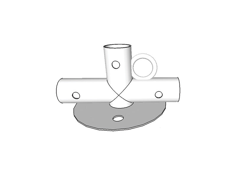 łącznik 3-stronny do ramy podłogowej, Ø42+Ø54mm