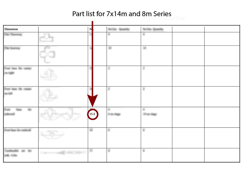 łącznik 3-stronny do listwy usztywniającej, Ø42+Ø54mm