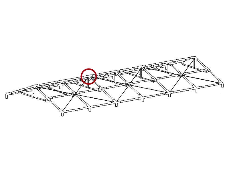 łącznik 4-stronny, Ø42+Ø54mm, 140°