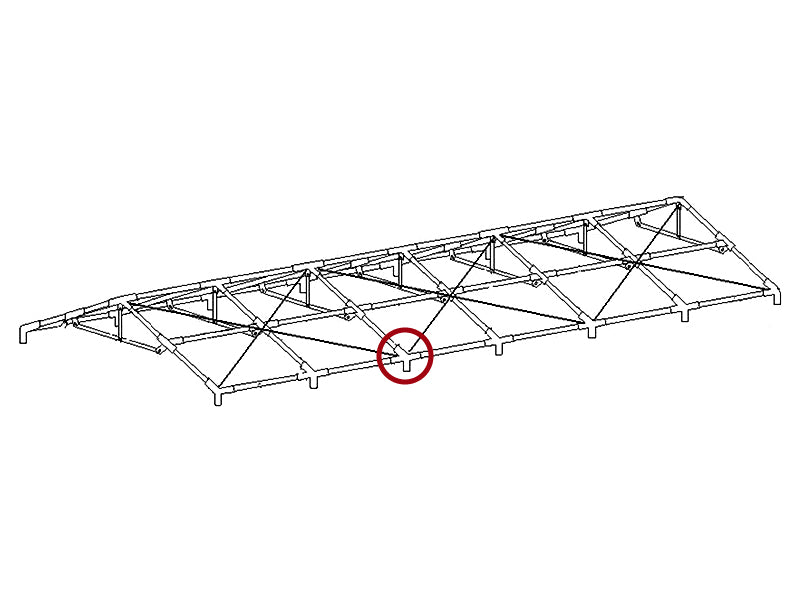 łącznik 4-stronny, Ø42+Ø54mm, 110°