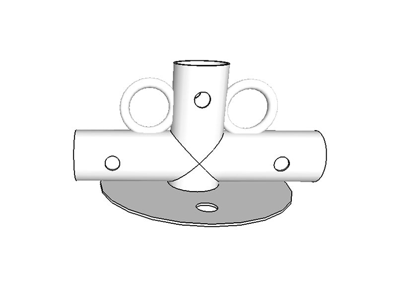 łącznik 3-stronny do ramy podłogowej, Ø42+Ø54mm