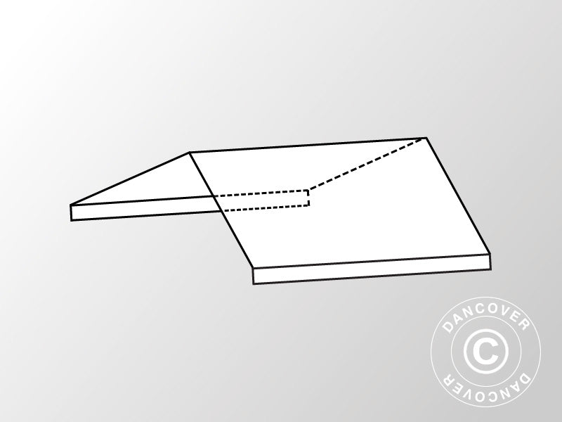 Poszycie dachowe środkowe 4m do namiotu Semi PRO CombiTents®, 8x4m, PCV, białe