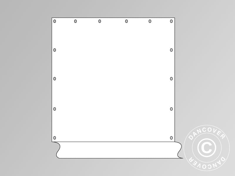 Ściana boczna gładka do namiotów imprezowych SEMI PRO 8m serii, Biały