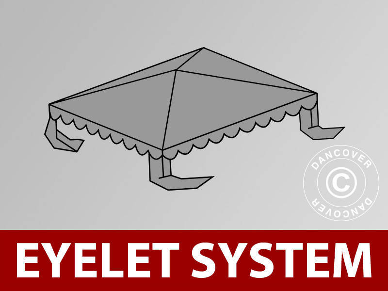 Poszycie dachowe do namiotu imprezowego UNICO, PCV/Poliester, 3x3m, Ciemny szary