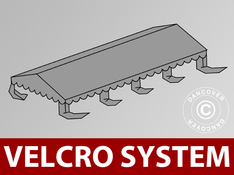 Roof cover for Marquee UNICO, PVC/Polyester, 4x8 m, Dark Grey