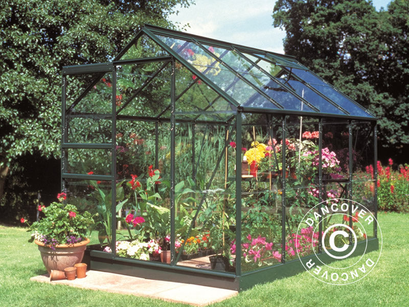 Szklarnia Szkło Halls Popular 5m², 1,93x2,57x1,95m, Zielony