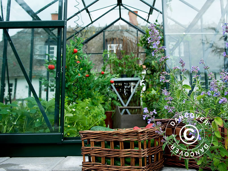 Szklarnia Szkło Halls Popular 5m², 1,93x2,57x1,95m, Zielony