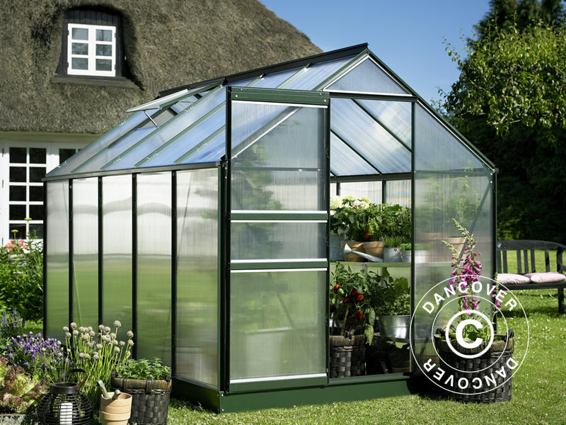 Szklarnia z poliwęglanu Halls Popular 6,2m², 1,93x3,19x1,95m, Zielony