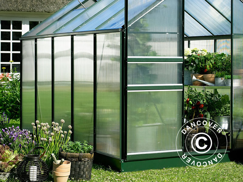 Szklarnia z poliwęglanu Halls Popular 6,2m², 1,93x3,19x1,95m, Zielony