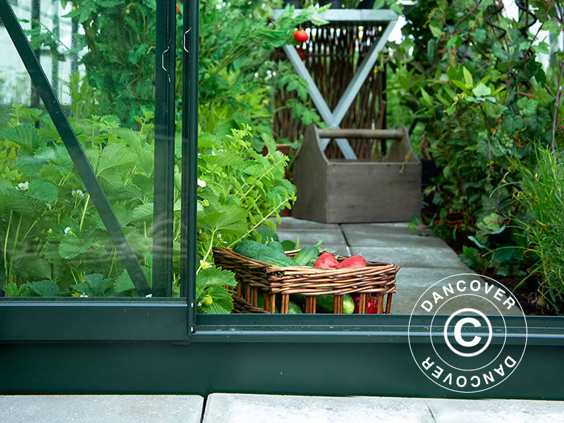 Szklarnia Szkło Halls Popular 6,2m², 1,93x3,19x1,95m, Zielony