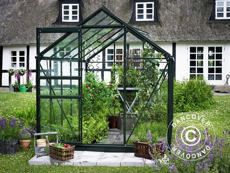 Szklarnia Szkło Halls Popular 6,2m², 1,93x3,19x1,95m, Zielony