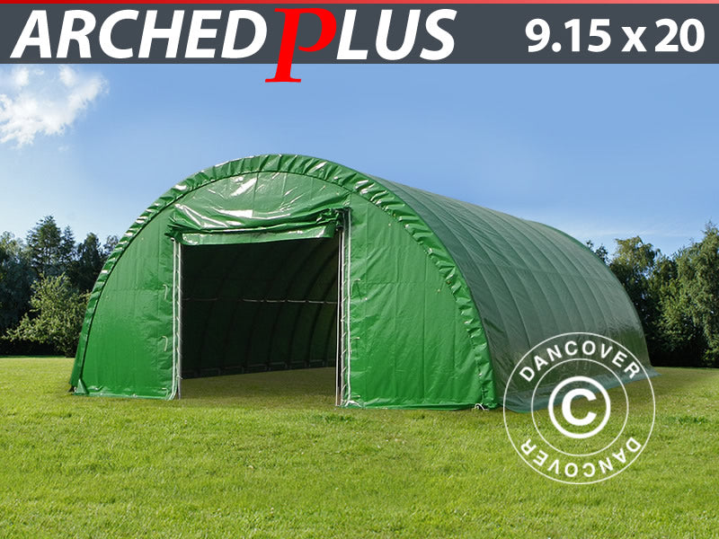 Hala łukowa 9,15x20x4,5m, PCV, Zielony