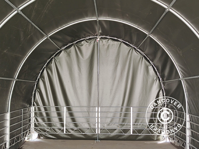 Namiot dla zwierząt gospodarskich 4x8x3,15m, PCV, Zielony