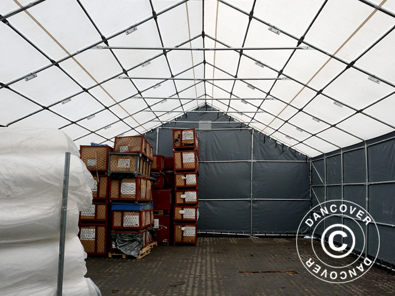 Hale namiotowe Titanium 8x9x3x5m, Biały/Szary