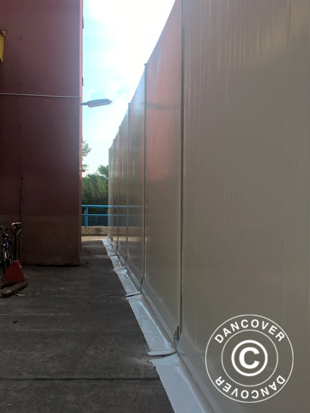 Budynek magazynowy Alu 20x50x9,04m z drzwiami przesuwnymi, PCV, biały